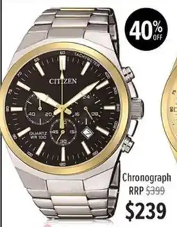 Shiels Citizen Chronograph offer