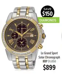 Shiels Seiko Le Grand Sport Solar Chronograph offer