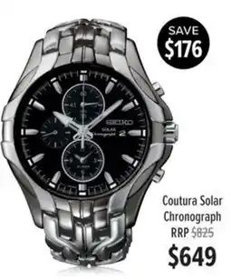 Shiels Seiko Coutura Solar Chronograph offer