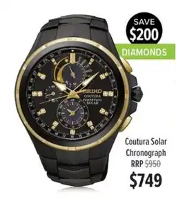 Shiels Seiko Coutura Solar Chronograph offer