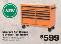Repco Mechpro 46" Orange 9 Drawer Tool Trolley offer