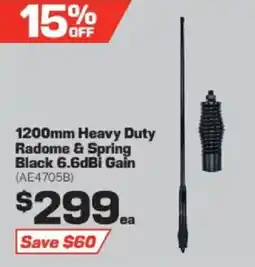 Repco 1200mm Heavy Duty Radome & Spring Black 6.6dBi Gain offer
