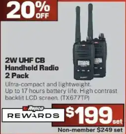 Repco 2W UHF CB Handheld Radio offer