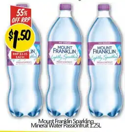 NQR Mount Franklin Sparkling Mineral Water Passionfruit offer
