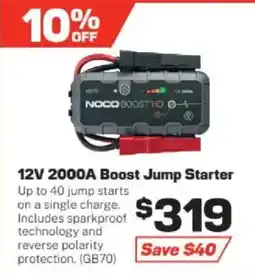 Repco Noco Boost HD 12V 2000A Boost Jump Starter offer
