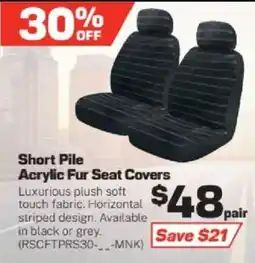 Repco Short Pile Acrylic Fur Seat Covers offer