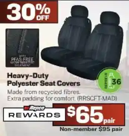 Repco Recco Heavy-Duty Polyester Seat Covers offer