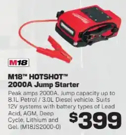 Repco M18 HOTSHOT 2000A Jump Starter offer