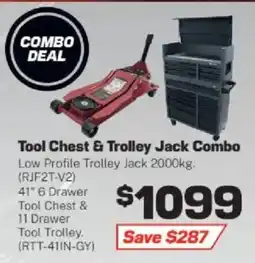 Repco Tool Chest & Trolley Jack Combo offer