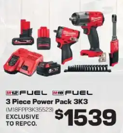 Repco M12 FUEL M18 FUEL 3 Piece Power Pack 3K3 offer