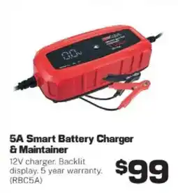 Repco 5A Smart Battery Charger & Maintainer offer