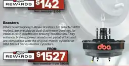 Repco DBA's Dual Diaphragm Brake Boosters offer