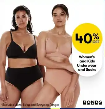 Bonds Women's and Kids Underwear and Socks