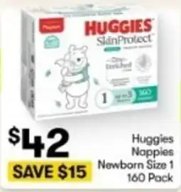 BIG W Huggies Nappies Newborn Size 1 offer