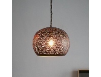 LivingStyles Kappa Perforated Metal Pendant Light, Dome, Small offer