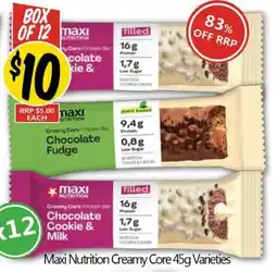 NQR Maxi Nutrition Creamy Core Varieties offer