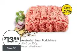 IGA Australian Lean Pork Mince offer
