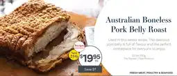 IGA Australian Boneless Pork Belly Roast offer