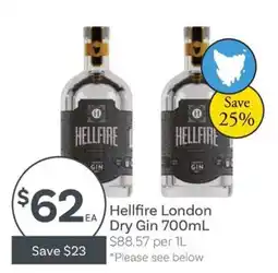IGA Hellfire London Dry Gin offer