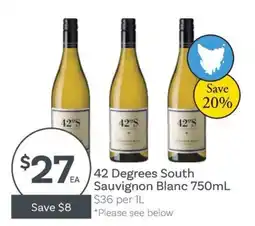 IGA 42 Degrees South Sauvignon Blanc offer