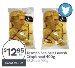 IGA Tasman Sea Salt Lavosh Crispbread offer