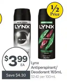 IGA Lynx Antiperspirant/Deodorant offer