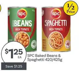 IGA SPC Baked Beans & Spaghetti offer