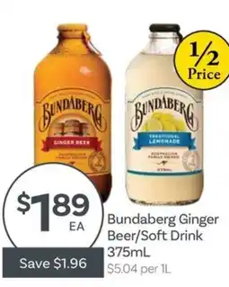 IGA Bundaberg Ginger Beer/Soft Drink offer
