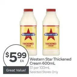 IGA Western Star Thickened Cream offer