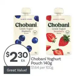 IGA Chobani Yoghurt Pouch offer
