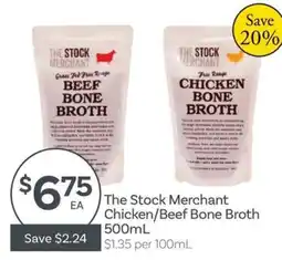 IGA The Stock Merchant Chicken/Beef Bone Broth offer