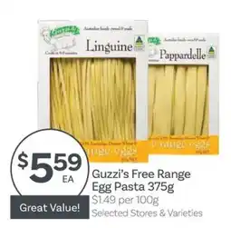 IGA Guzzi's Free Range Egg Pasta offer