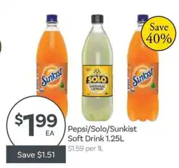 IGA Pepsi/Solo/Sunkist Soft Drink offer