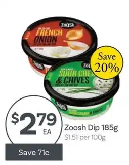 IGA Zoosh Dip offer