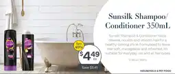 IGA Sunsilk Shampoo/Conditioner offer