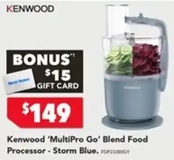 Kenwood 'MultiPro Go' Blend Food Processor - Storm Blue