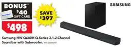 Harvey Norman Samsung HW-Q600H Q-Series 3.1.2-Channel Soundbar with Subwoofer offer
