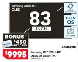Harvey Norman Samsung 83" S95H 4K" OLED AI Smart TV offer