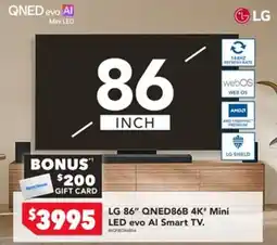 Harvey Norman LG 86" QNED86B 4K Mini LED evo AI Smart TV offer