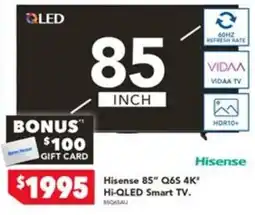 Harvey Norman Hisense 85" Q6S 4K Hi-QLED Smart TV offer