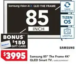 Harvey Norman Samsung 85" The Frame 4K QLED Smart TV offer
