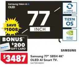 Harvey Norman Samsung 77" S85H 4K" OLED AI Smart TV offer