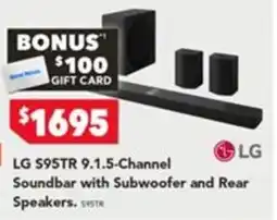 Harvey Norman LG S95TR 9.1.5-Channel Soundbar with Subwoofer and Rear Speakers offer