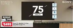 Harvey Norman Sony 75" BRAVIA 7 II True 4K RGB Google TV offer