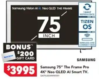 Samsung 75" The Frame Pro 4K Neo QLED AI Smart TV