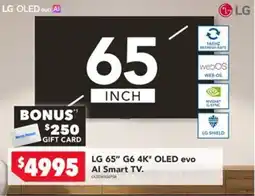Harvey Norman LG 65" G6 4K" OLED evo AI Smart TV. offer