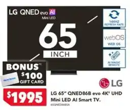 Harvey Norman LG 65" QNED86B evo 4K" UHD Mini LED AI Smart TV offer