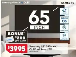 Harvey Norman Samsung 65" S90H 4K" OLED AI Smart TV offer