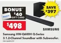 Harvey Norman Samsung HW-Q600H Q-Series 3.1.2-Channel Soundbar with Subwoofer offer