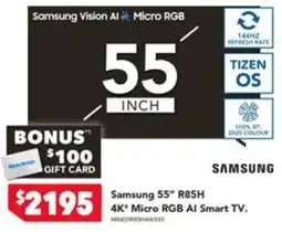 Harvey Norman Samsung 55" R85H 4K Micro RGB AI Smart TV offer